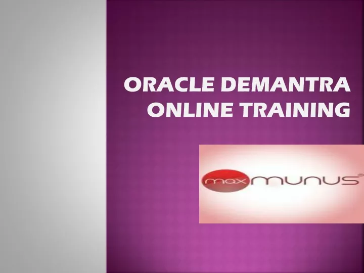 oracle demantra online training