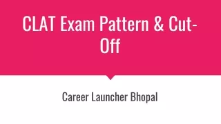 clat exam pattern cut off