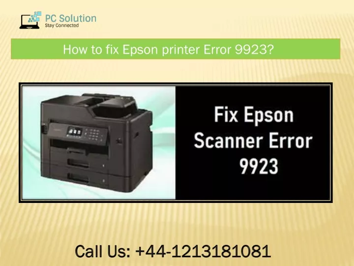 how to fix epson printer error 9923