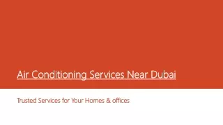 Top Notch Air Conditioning Services Near Dubai