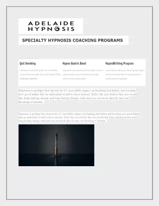 Hypnotherapy Adelaide | adelaidehypnosis.com.au