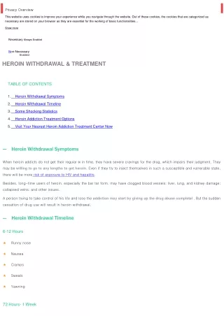 heroin  withdrawal treatment