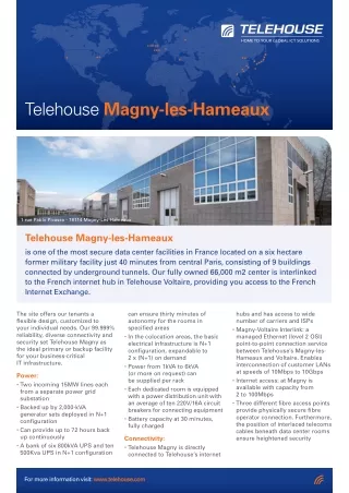 Telehouse Magny Les Hameaux