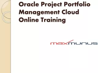 What will you learn as a part of the Oracle Project Portfolio Management Cloud Training