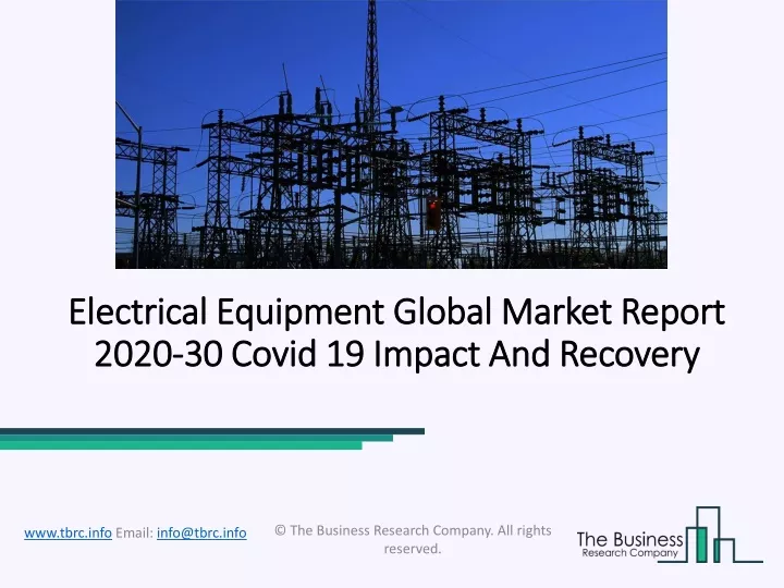 electrical equipment global market report 2020 30 covid 19 impact and recovery