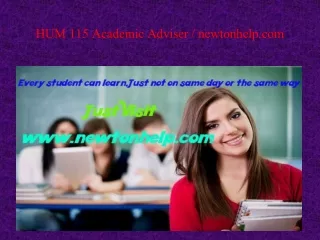 HUM 115 Academic Adviser / newtonhelp.com