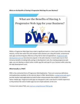 what are the benefits of having a progressive