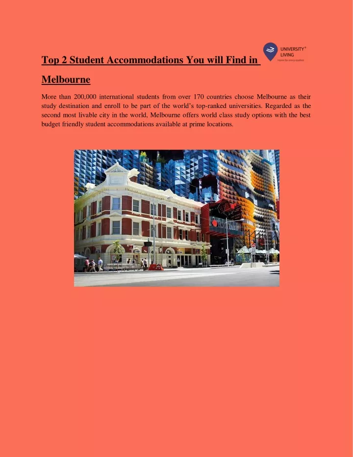 top 2 student accommodations you will find in
