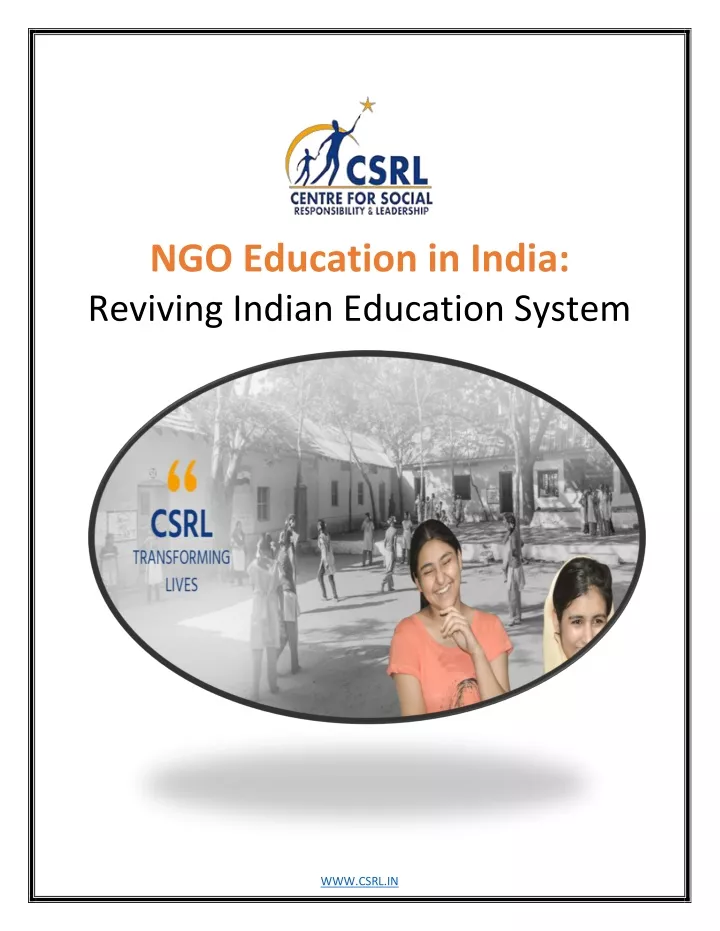ngo education in india reviving indian education