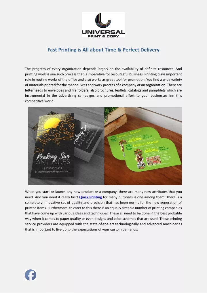 fast printing is all about time perfect delivery