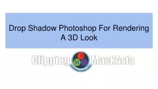 Drop Shadow Photoshop For Rendering A 3D Look