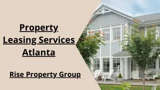 Property Leasing Services in Atlanta- Rise Property Group