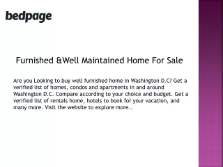 Home For Sale In Washington D.C @ Pocket Friendly Price