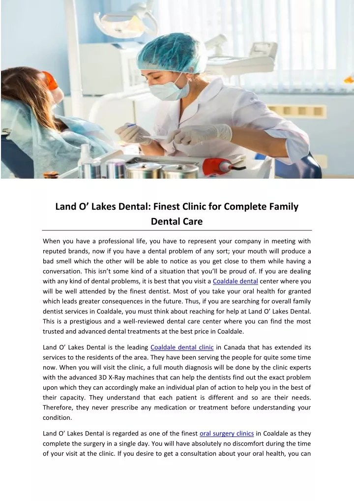 land o lakes dental finest clinic for complete