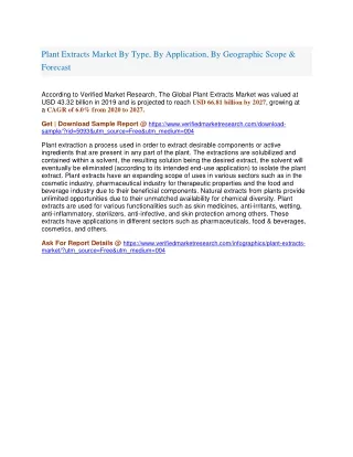 plant extracts market by type by application