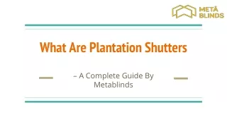 what are plantation shutters