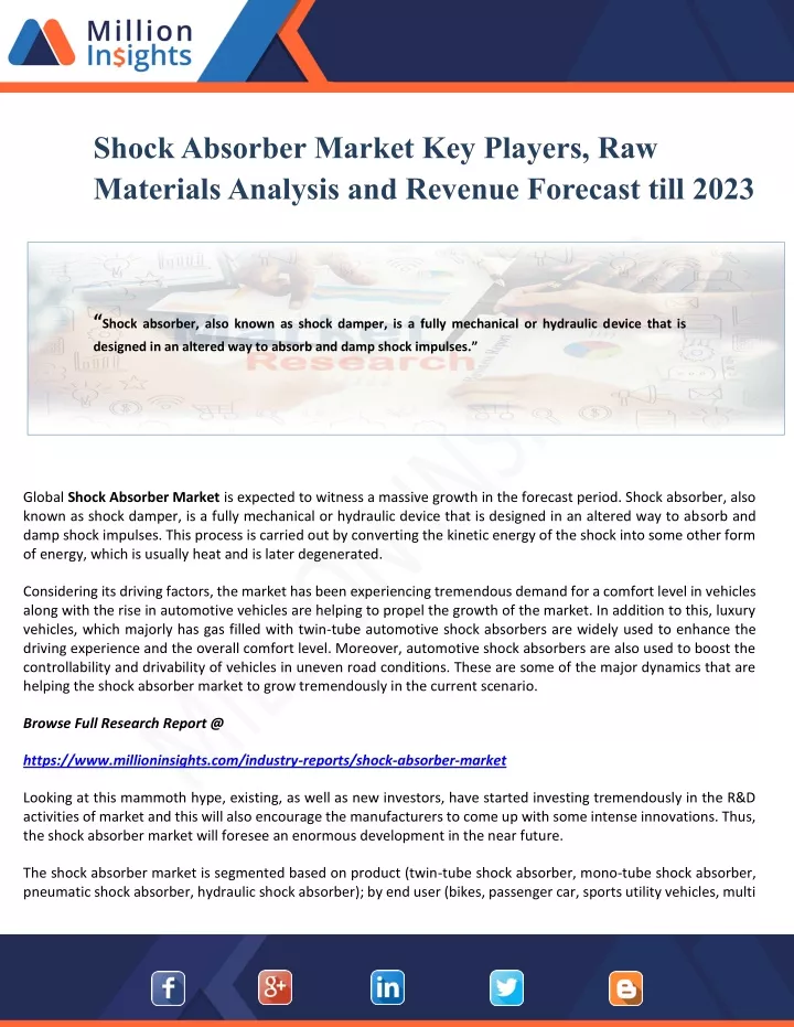 shock absorber market key players raw materials