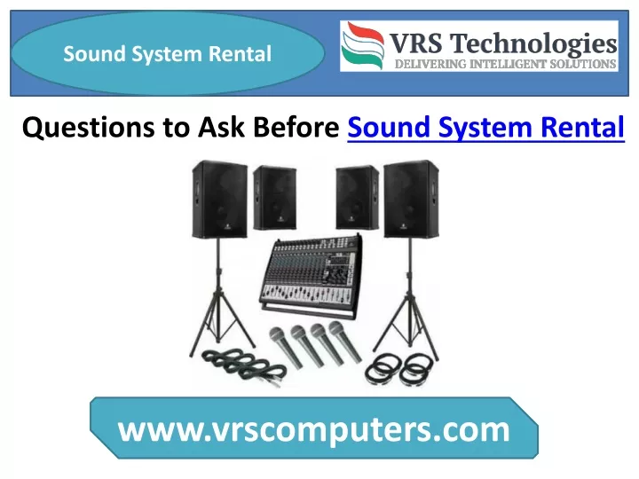 sound system rental