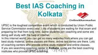 Best IAS Coaching Center in Kolkata