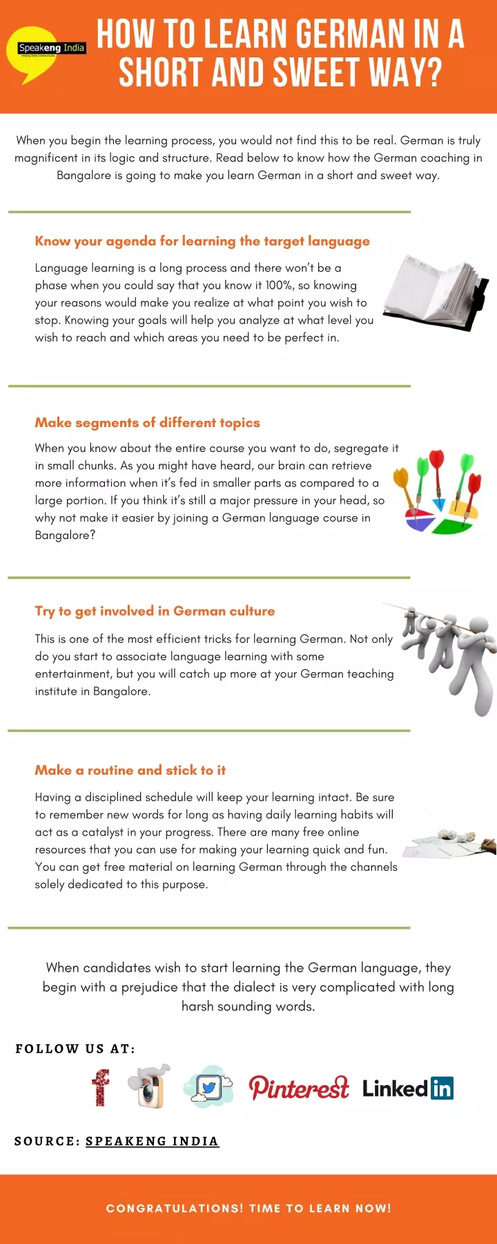 how to learn german in a short and sweet way