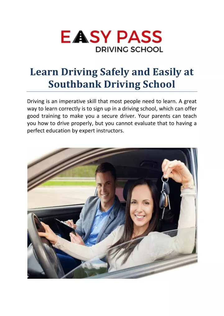 learn driving safely and easily at southbank