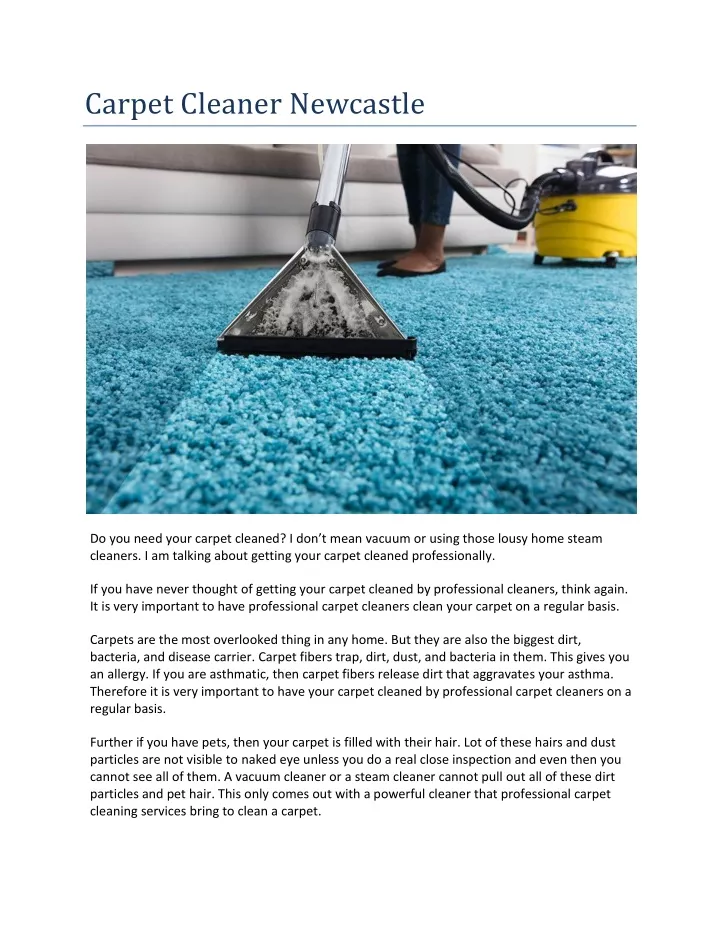 carpet cleaner newcastle