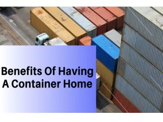 Benefits Of Shipping Container Homes