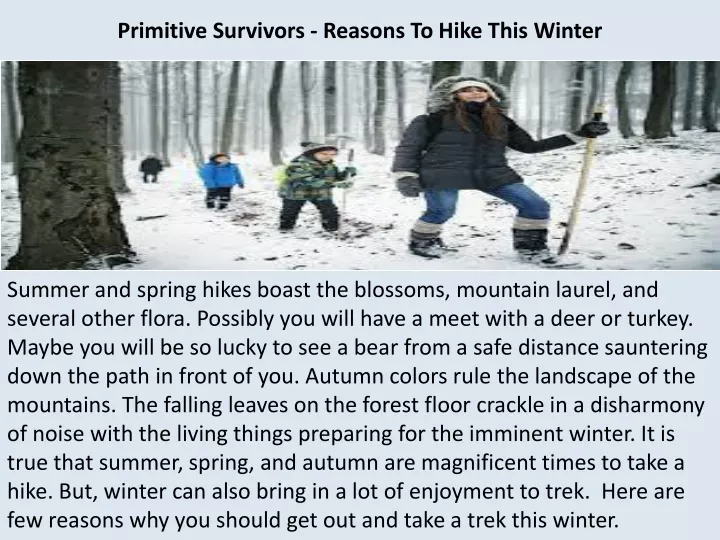 primitive survivors reasons to hike this winter