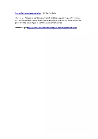 top psd to wordpress services ais technolabs