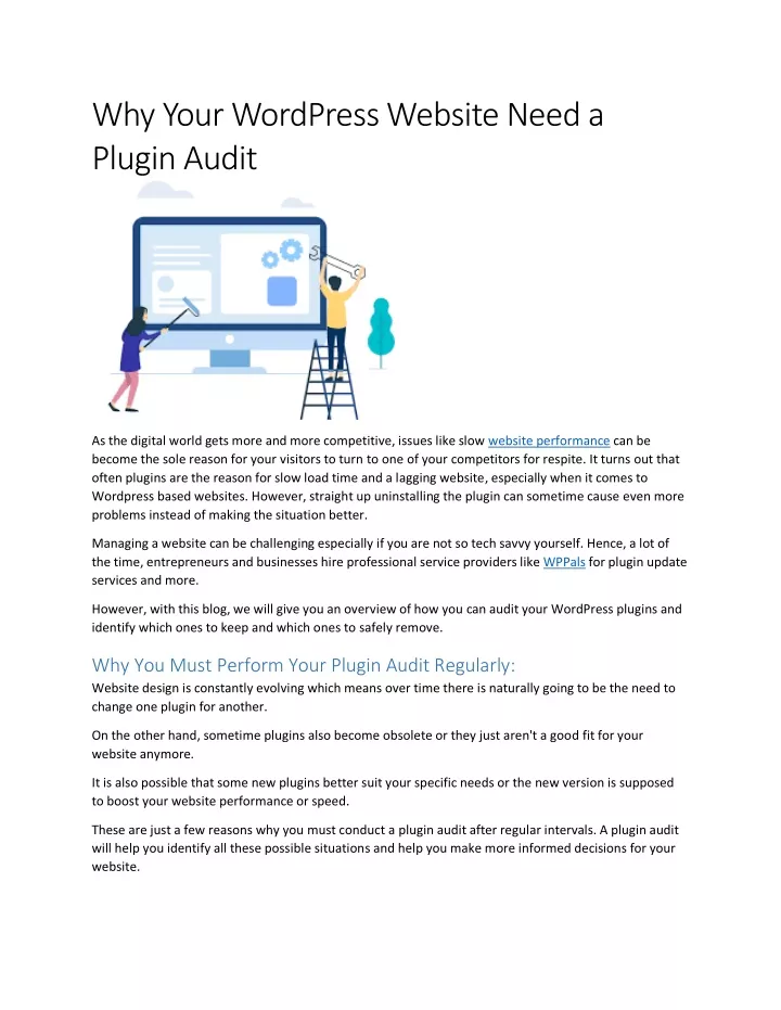 why your wordpress website need a plugin audit