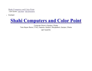 Shahi Computers And Colour Poin