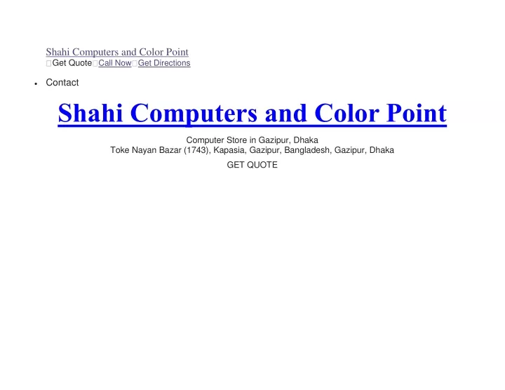 shahi computers and color point get quote call