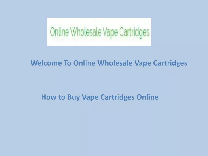 welcome to online wholesale vape cartridges
