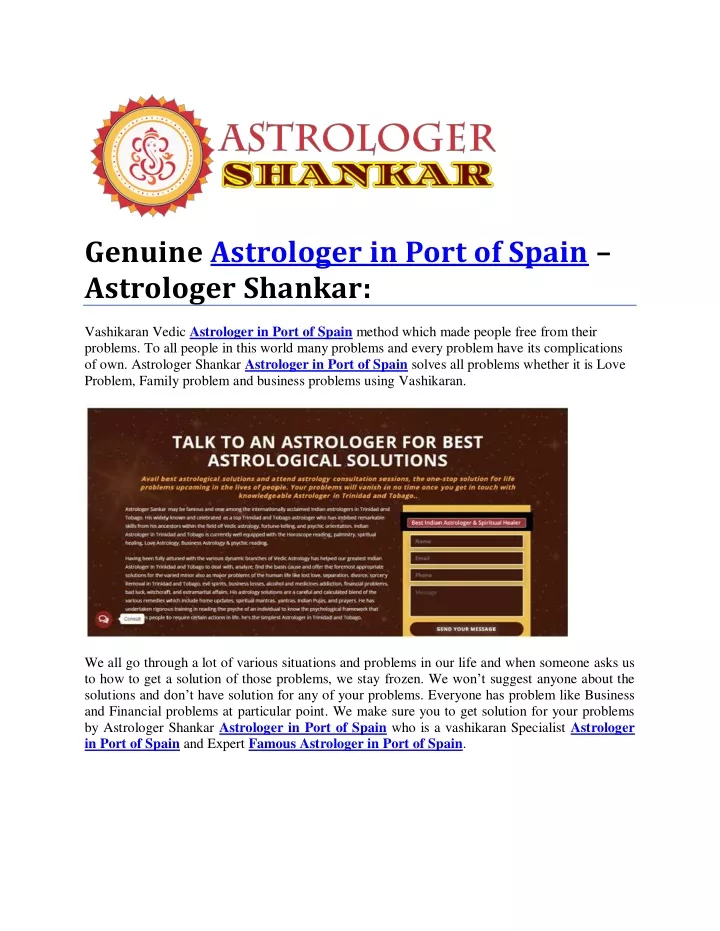 genuine astrologer in port of spain astrologer