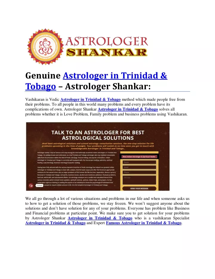 genuine astrologer in trinidad tobago astrologer