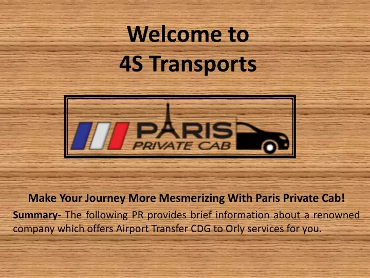 welcome to 4s transports