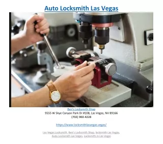 auto locksmith las vegas