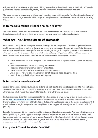 Oxycodone Vs Tramadol