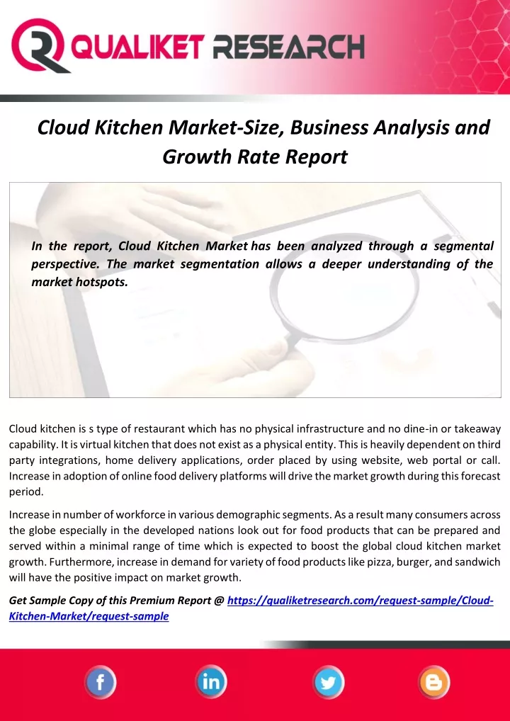 cloud kitchen market size business analysis