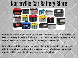 Car Battery Store In Naperville, IL