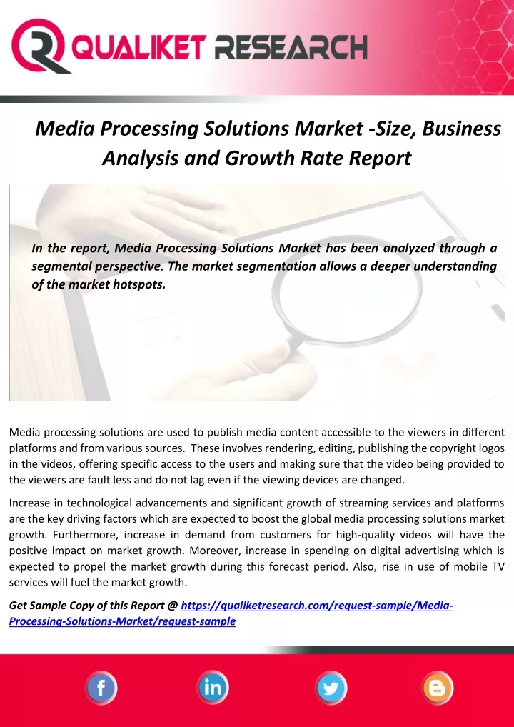 media processing solutions market size business