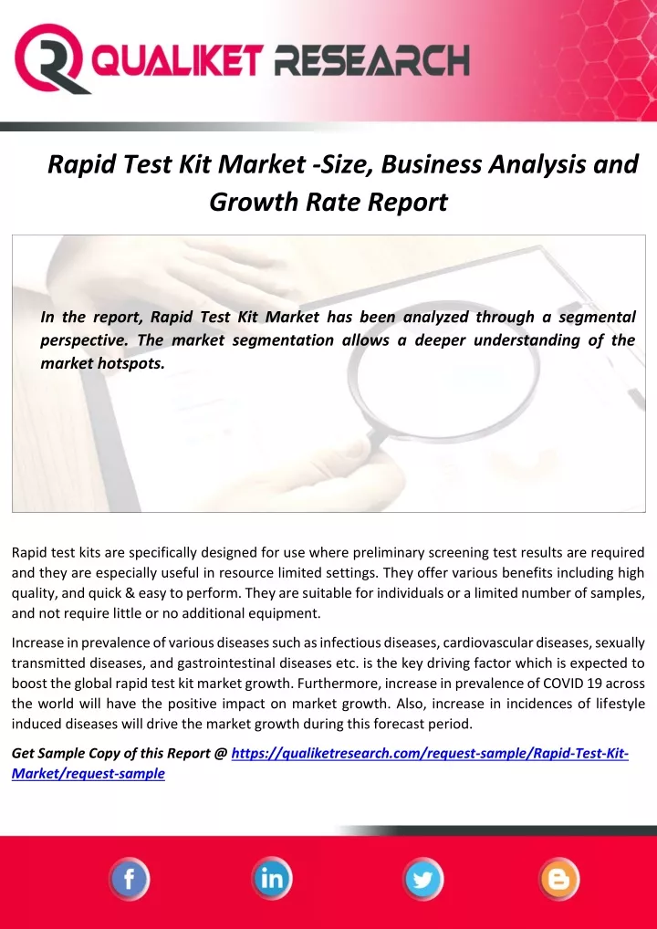 rapid test kit market size business analysis