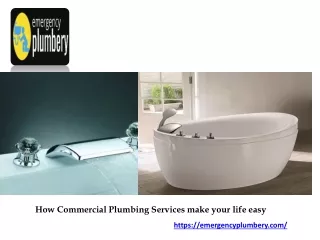 How Commercial Plumbing Services make your life easy