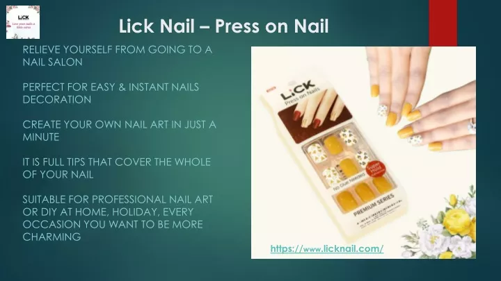 lick nail press on nail