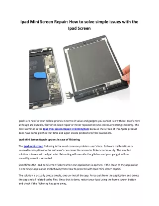 ipad screen repair in Birmingham | ipad mini screen repair