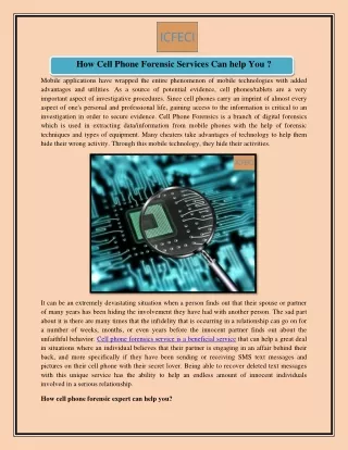 how cell phone forensic services can help you