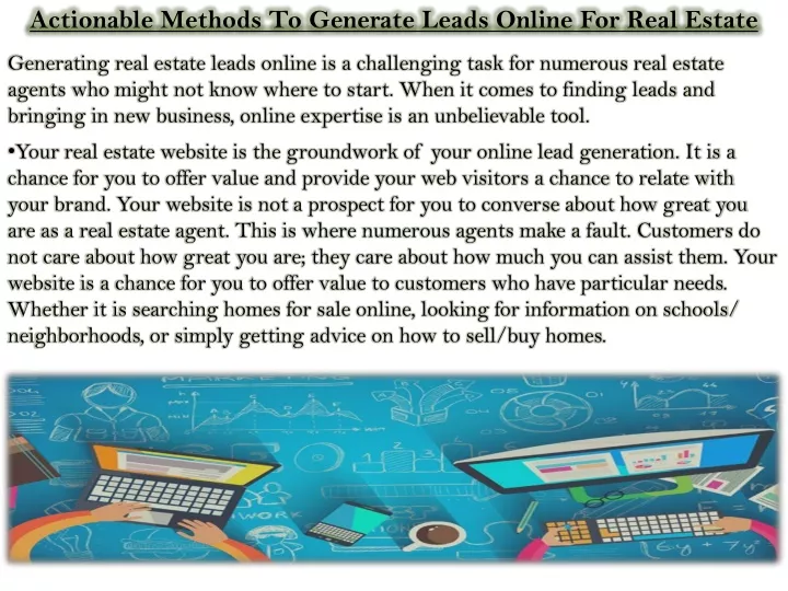 actionable methods to generate leads online