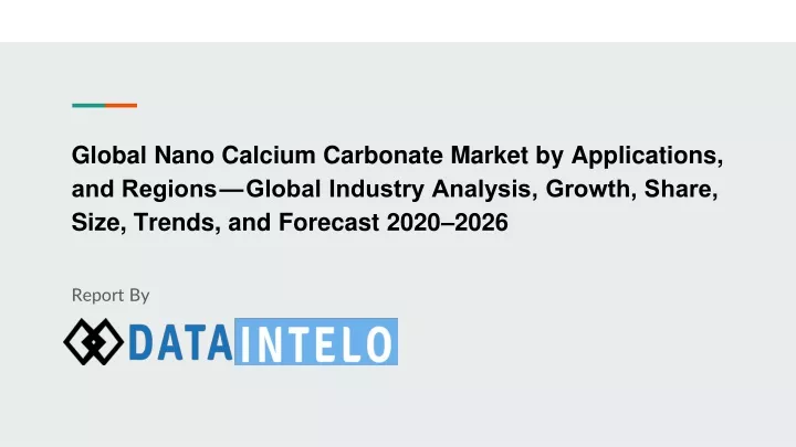 global nano calcium carbonate market