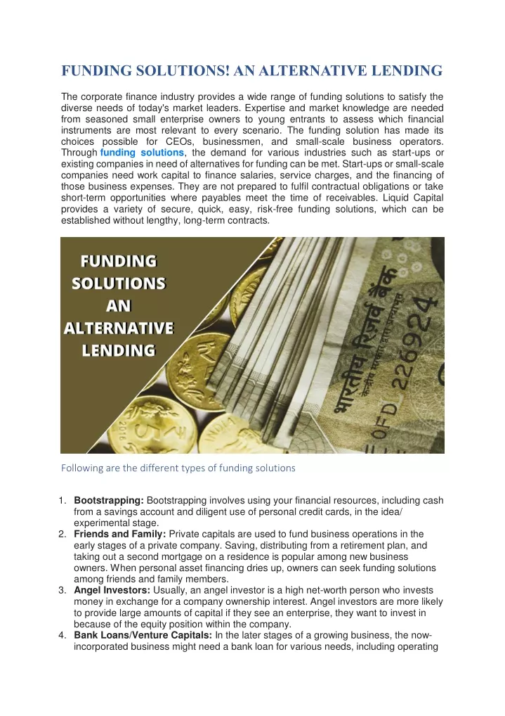 funding solutions an alternative lending