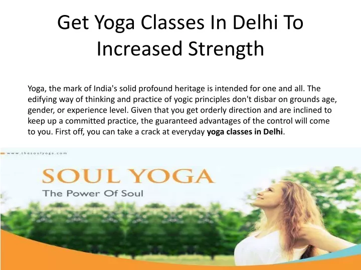 get yoga classes in delhi to increased strength